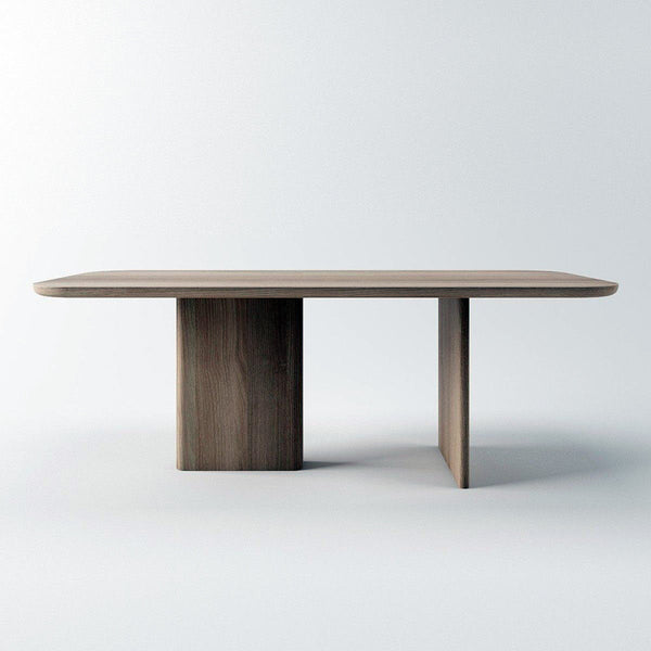 Brio - design ash wood  table for living room/office brown